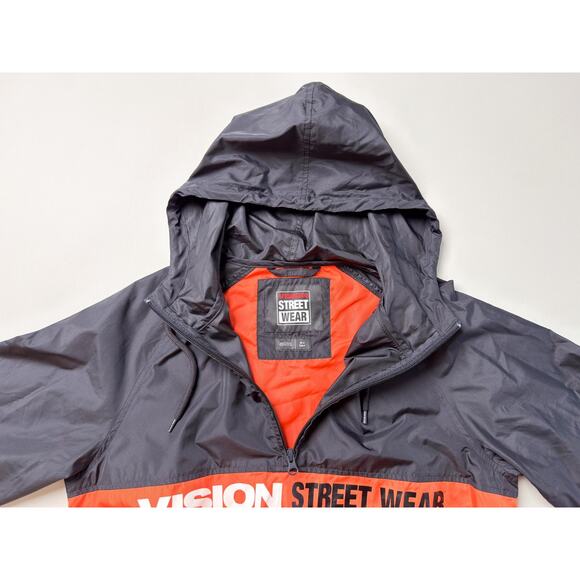 Vision Street Wear Jacket Mens Small Hooded Pullover Windbreaker Skateboarding - Picture 7 of 8
